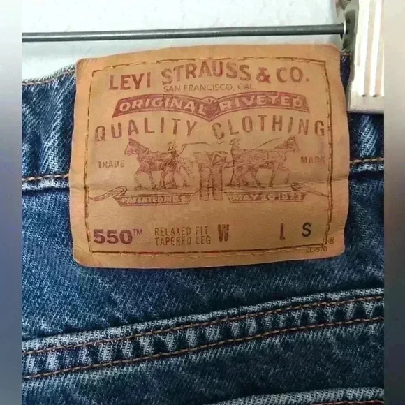 Vtg Made in USA 90s Levi's 550 Relaxed Fit Jeans Labeled 14 Reg Aprox 31x27 - Picture 6 of 10